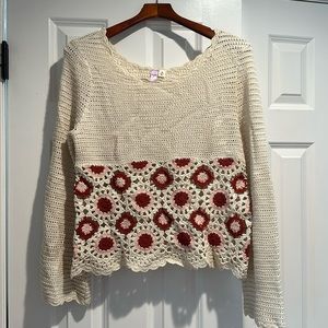 Alya laced long sleeve women’s sweater size M